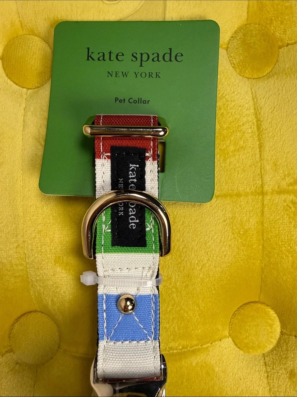 Kate Spade New York Adventure Stripe Dog Collar M/L 15